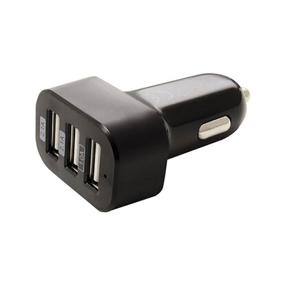 DPM Ładowarka samochodowa 3xUSB, 5,2 A czarna